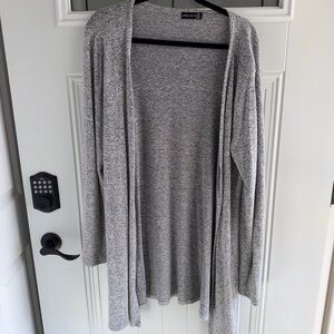 Heather Gray Open Front Cardigan